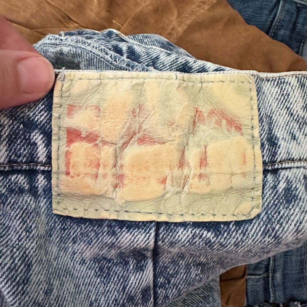 Bongo vintage acid wash midi denim jean skirt size 5 - Picture 4 of 5